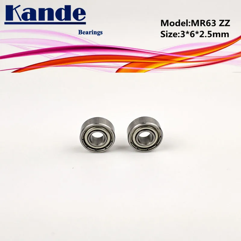 Kande Bearings 10pcs ABEC-1 MR63ZZ 10pcs ABEC-5 MR63ZZ 3x6x2.5 Miniature Ball Bearing