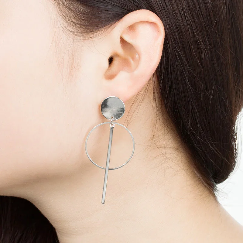 2019 Fashion Statement Clip on Earrings Geometric Earrings for Women Hanging No Hole Earrings Modern Jewelry