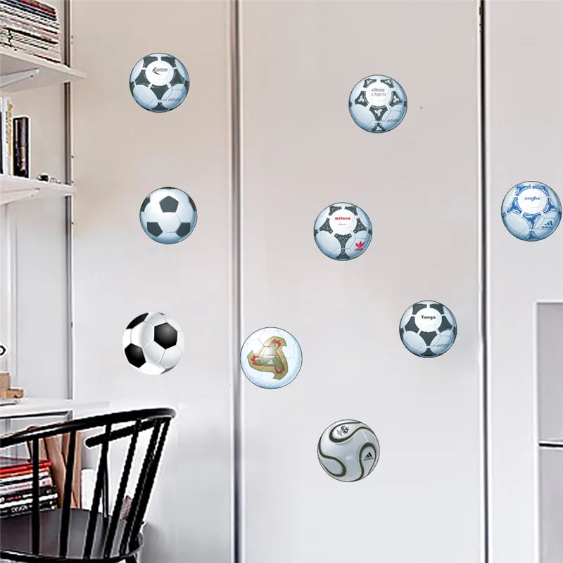 

Football Soccer wall stickers For kids rooms bedroom Living room Refrigerator computer wall decals boys gift