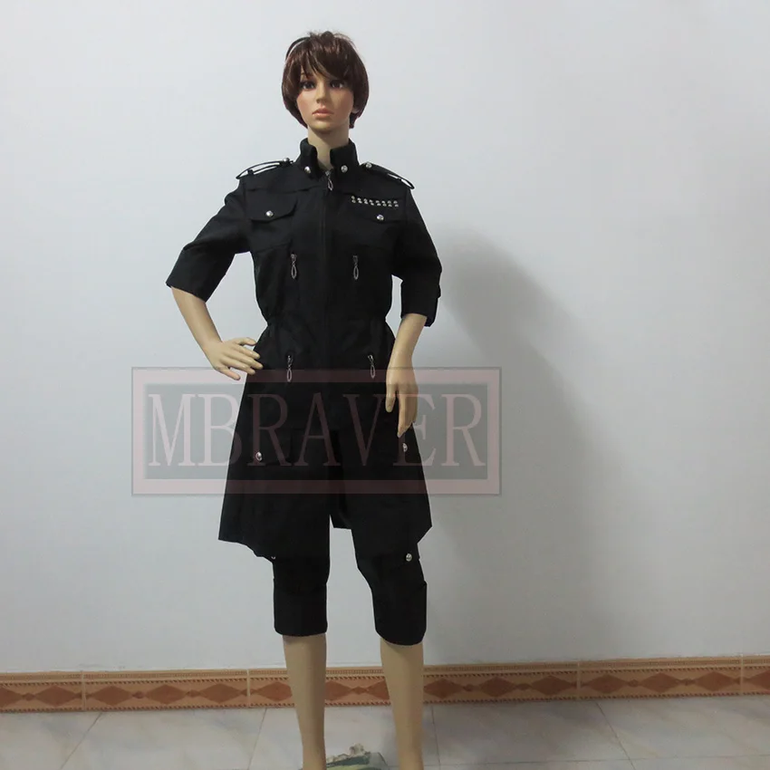 Final Fantasy XV Noctis Cosplay Costume Anime Custom Made Black Uniform