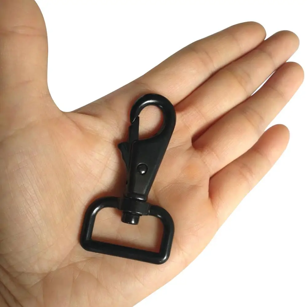 20pcs/lot 25mm 0.98 inch matte black color Alloy Swivel Clasps Snap Key Hooks DIY Key Chain Ring Free Shipping