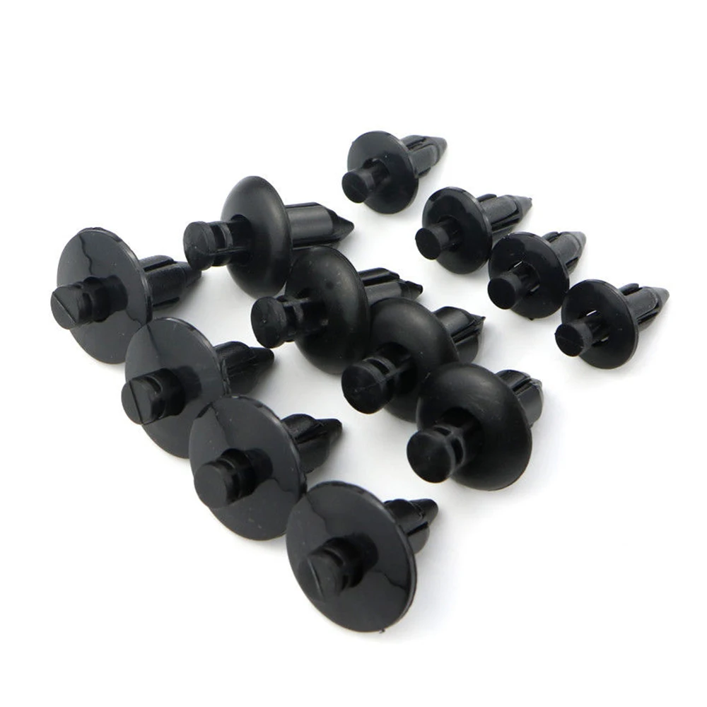 Black 20PCS 6mm 7mm 8mm Plastic Rivet Fairing Clips for Honda Yamaha Suzuki Kawasaki Available In Three Sizes Universal Fitment