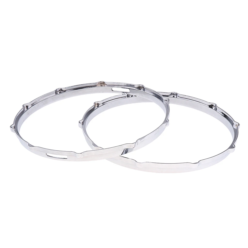 Tooyful 1 pair Snare Drum Hoop Ring Rim Aluminum Alloy for 14\'\' Snare Drum Percussion Instrument Parts Accessories