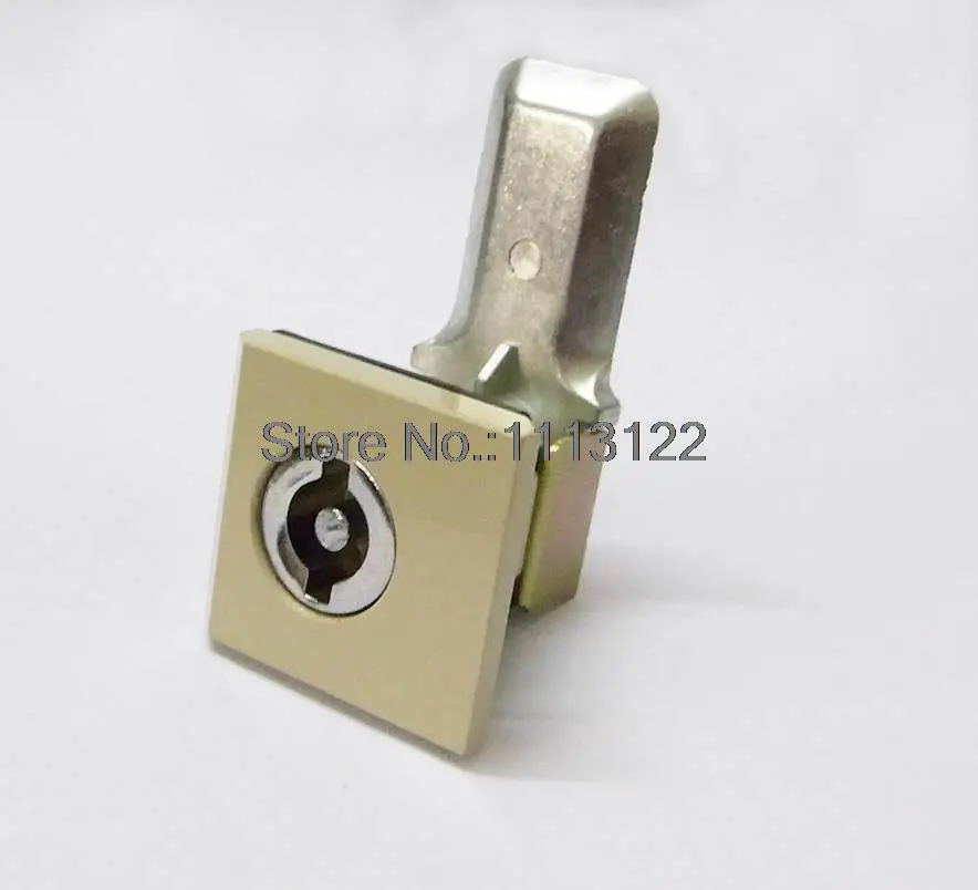 MS813 Square Head Cabinet Cam lock distribution box cabinet door lock S-shaped Cylinder Yellow Cream Color Cabinet Cam Lock 1 PC