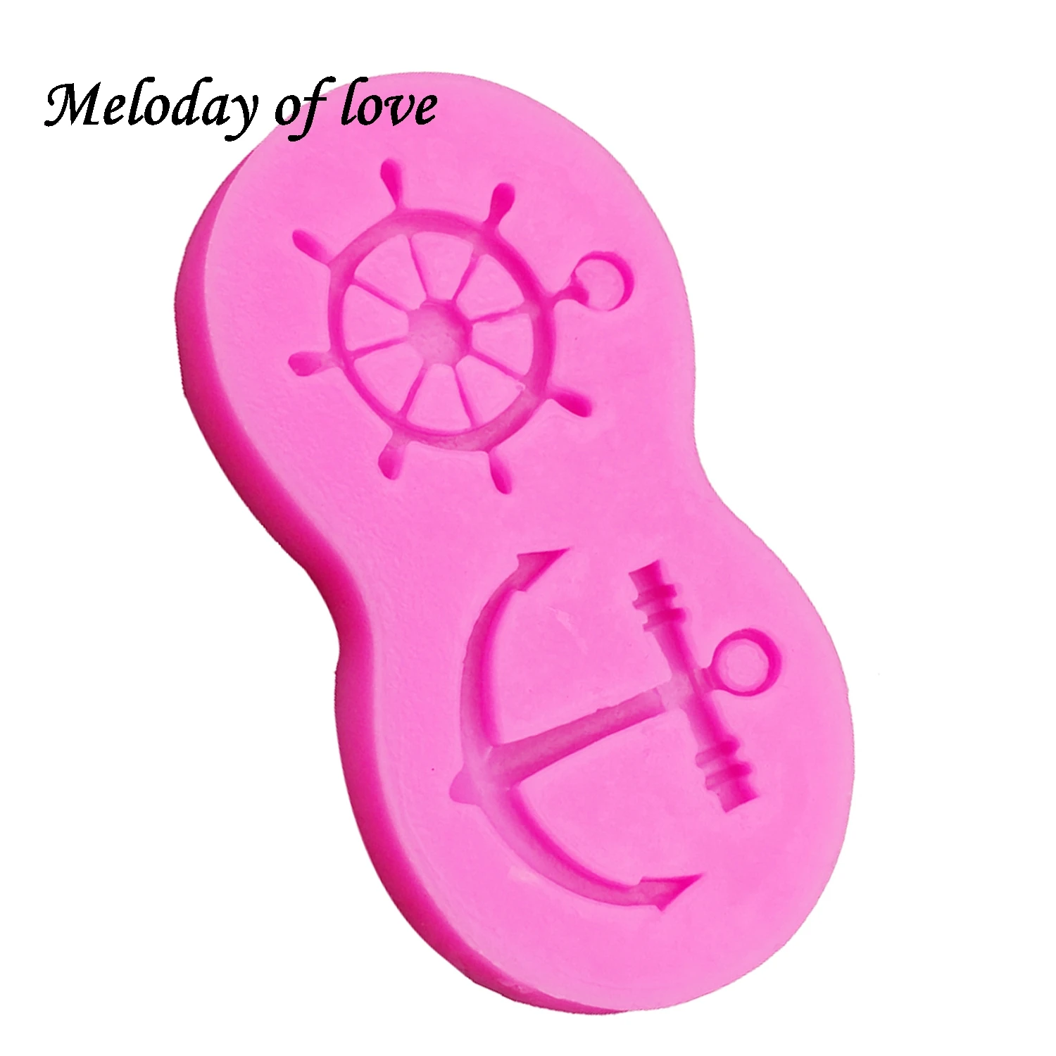 Anchor Rudder Wheel Ship Shape Silicone Mold Fondant Forms Cookie Baking Chocolate Mold Cake Decorating Tools T0209