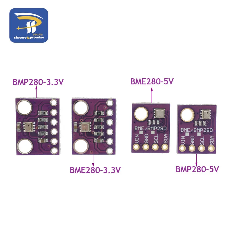 Sensor de altitud de presión barométrica Digital I2C SPI BMP280, 3,3 V, CC, alta precisión, 1,8-5V, módulo de temperatura para Arduino