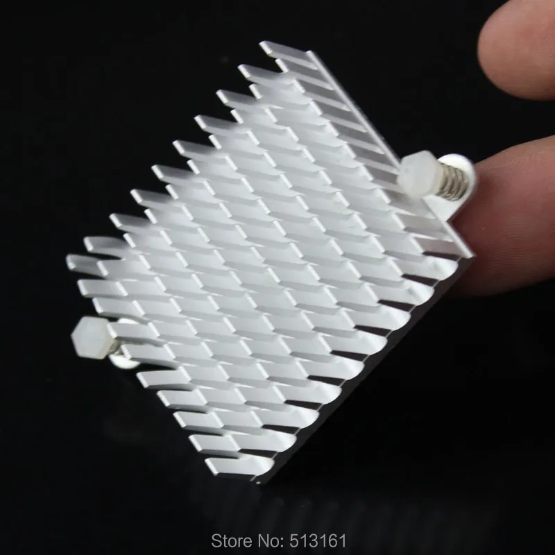 10 części/partia 43mm x 40mm x 11mm DIY mostka północnego chłodnicy płetwy srebrny anodowane radiator aluminiowy