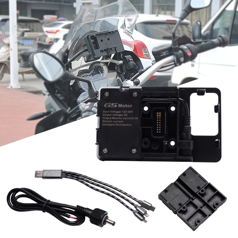 for BMW R1200GS 2013-2017 R1250GS 2019 F750GS F850GS CRF 1000L F700GS f800GS Mobile phone Navigation phone bracket USB charging