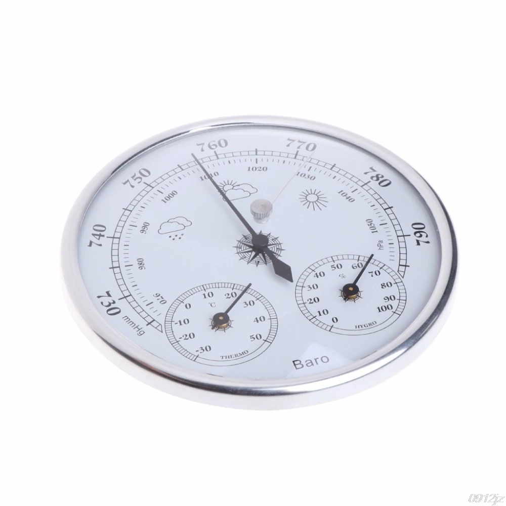 3 in 1 Barometer Thermometer Hygrometer for Mounting to Patio Garden Garage Household Weather Station Dial Type  Dropship