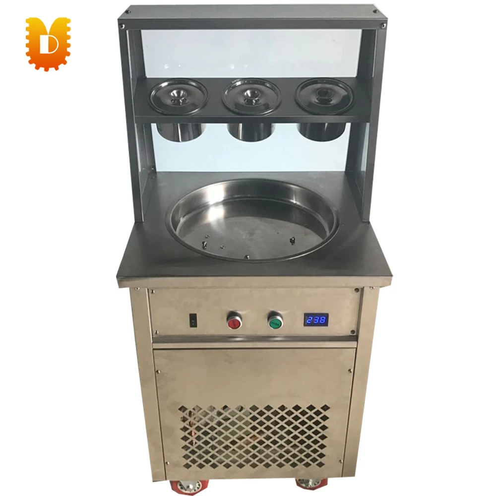 Frigideira de gelo frito redonda única