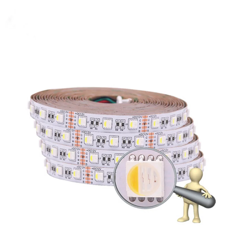 

5M 4in1 RGBW LED Strip 24V SMD 5050 DC12V Flexible LED Light RGB+White/RGB+Warm 60 LEDs/m 12mm Automobile lighting modification