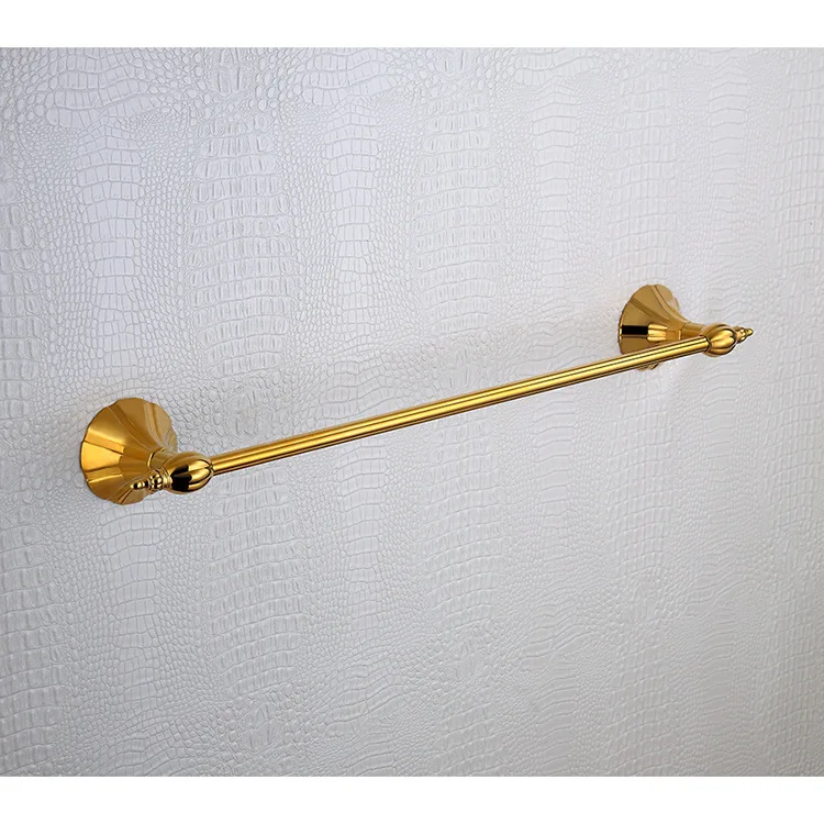 Luxury Brass 15PCS/Set Towel rack Paper holder Toilet brush Soap basket golden bathroom ware Bathroom hardware accessories Set