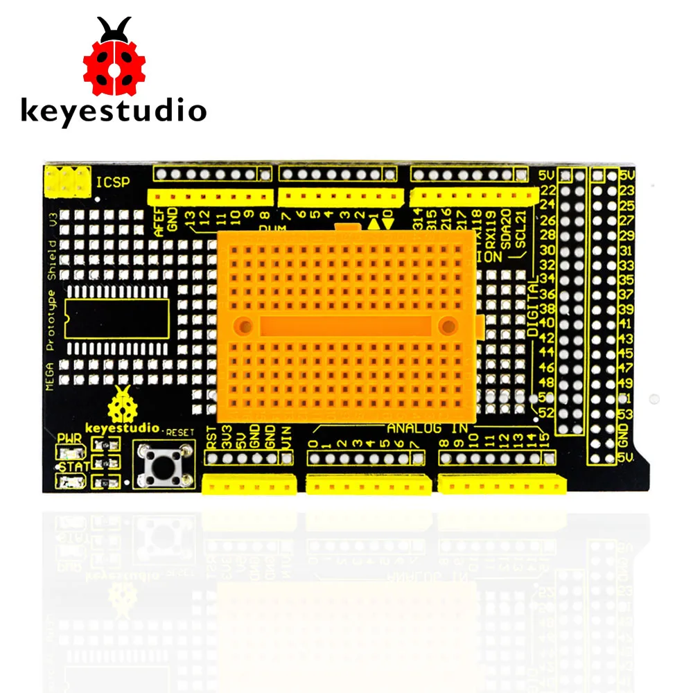 Keyestudio MEGA Protoshield/prototype expansion board V3 for Arduino+breadboard