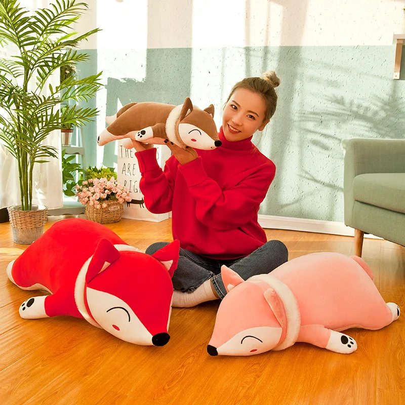 Kawaii Fox Soft Dolls Stuffed Animals Plush Toys Boutique Doll for Girls Children Boys Toy Plush Pillow Jungle Brothers Leo Gift