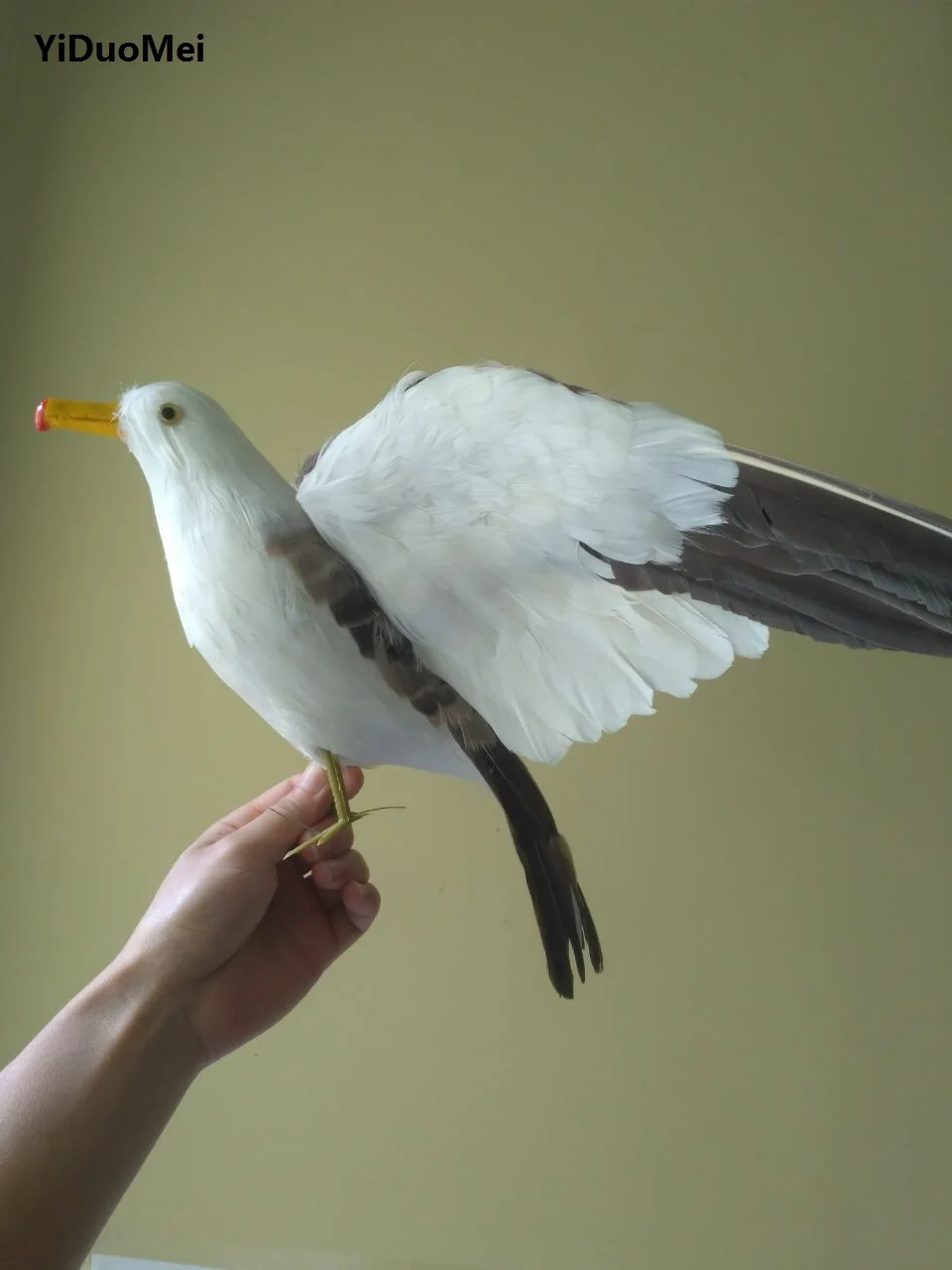 

large 30x45cm feathers seagull artificial bird model spreading wings bird handicraft,prop,home garden decoration gift p1996