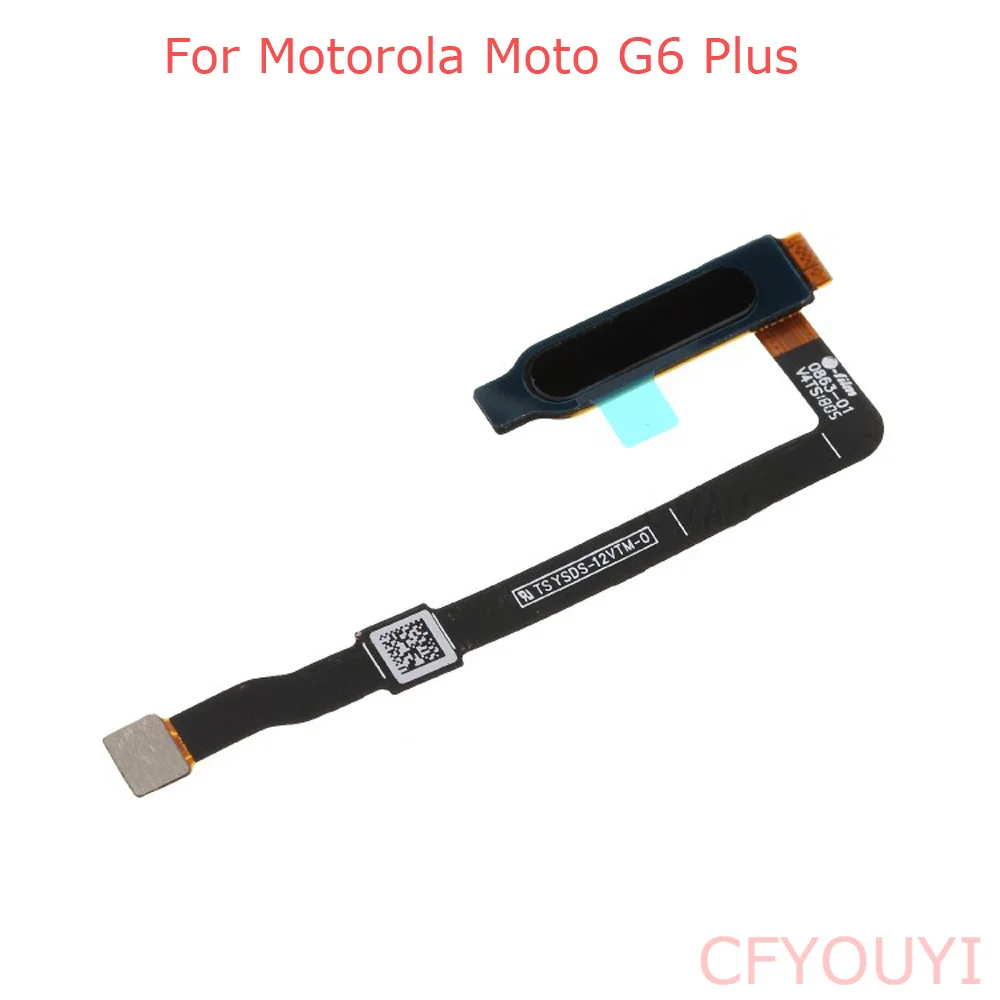 

For Motorola Moto G6 Plus Home Key Fingerprint Button Flex Cable Replacement - Black