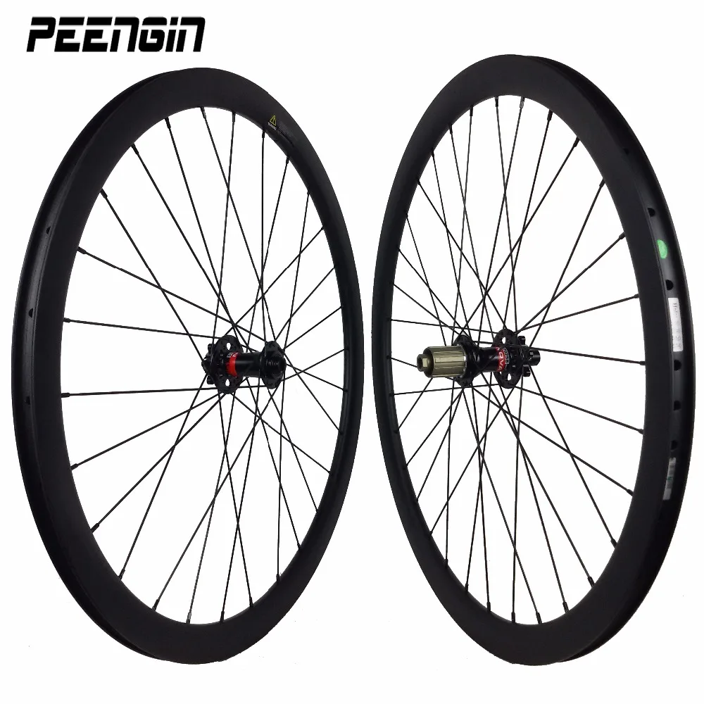 

Carbon Cyclo Cross Wheelset Clincher Wheel Disc Brake Good Price 23/25mm Wide Tubular Rodas Carbono 38mm Novatec Cyclocross Hub