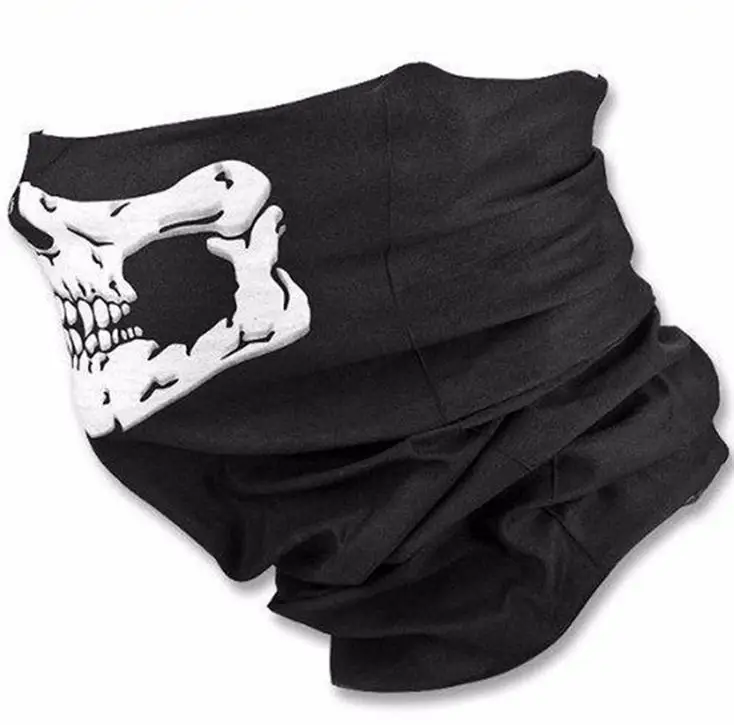 1000pcs Halloween Skull Skeleton Party Masks Black Motorcycle Multi Function Headwear Hat Scarf Neck Winter Ski Mask SN283