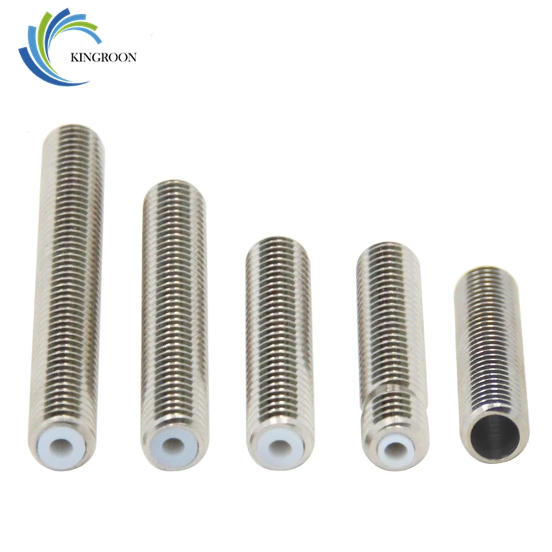 MK8 MK9 PTFE Throat Stainless Steel Throat M6 30mm 40mm Threaded For 1.75mm Filament 3D Printer Parts Tube