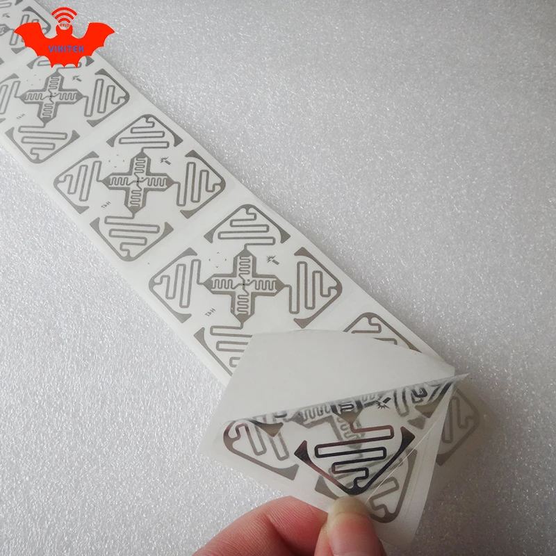 rfid tag uhf sticker passive tags impinj alien wet inlay 900 915m 868 860-960mhz EPC C1G2 6c VIKITEK self-adhesive label RF chip