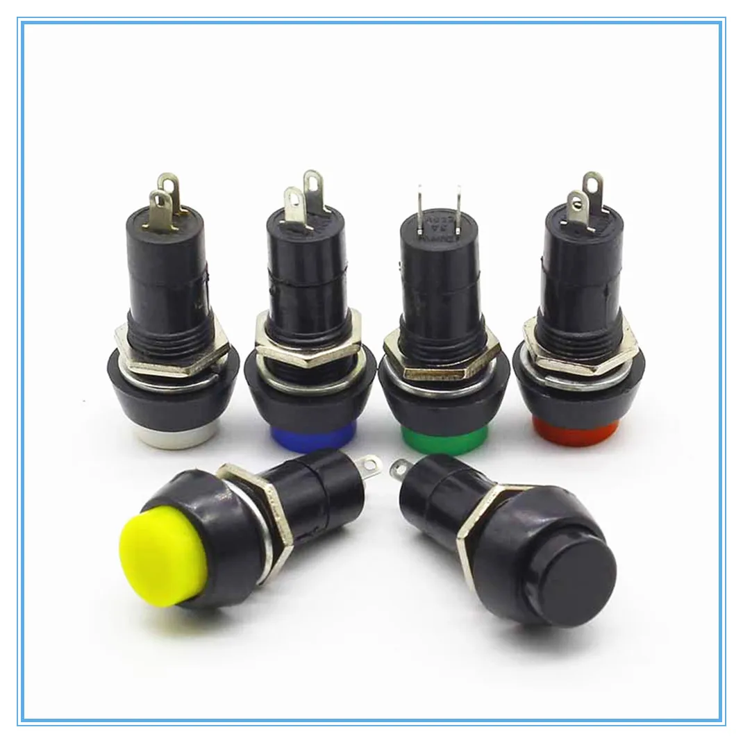 12mm Plastic Push Button Switch Self-locking / Momentary Switchs 3A 150V PBS-11A PBS-11B 2PIN
