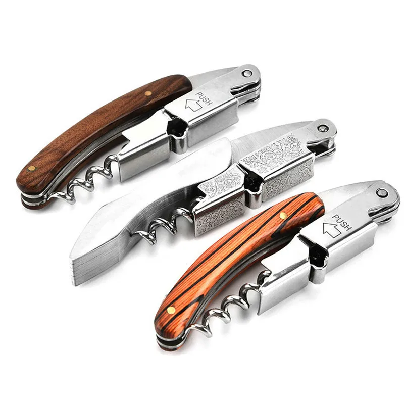

Waiters Wine Opener Corkscrew Knife Stainless Steel Portable Beer Bottle Opener Kitchen Opener Wine Accessories Bar Cafe Tool