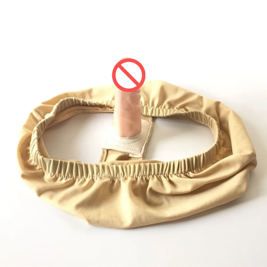 Female Briefs With Silicone Dildos Vagina Plug Knickers Elasticity Undershorts Masturbation Product Adult Sex Toy 4 Color