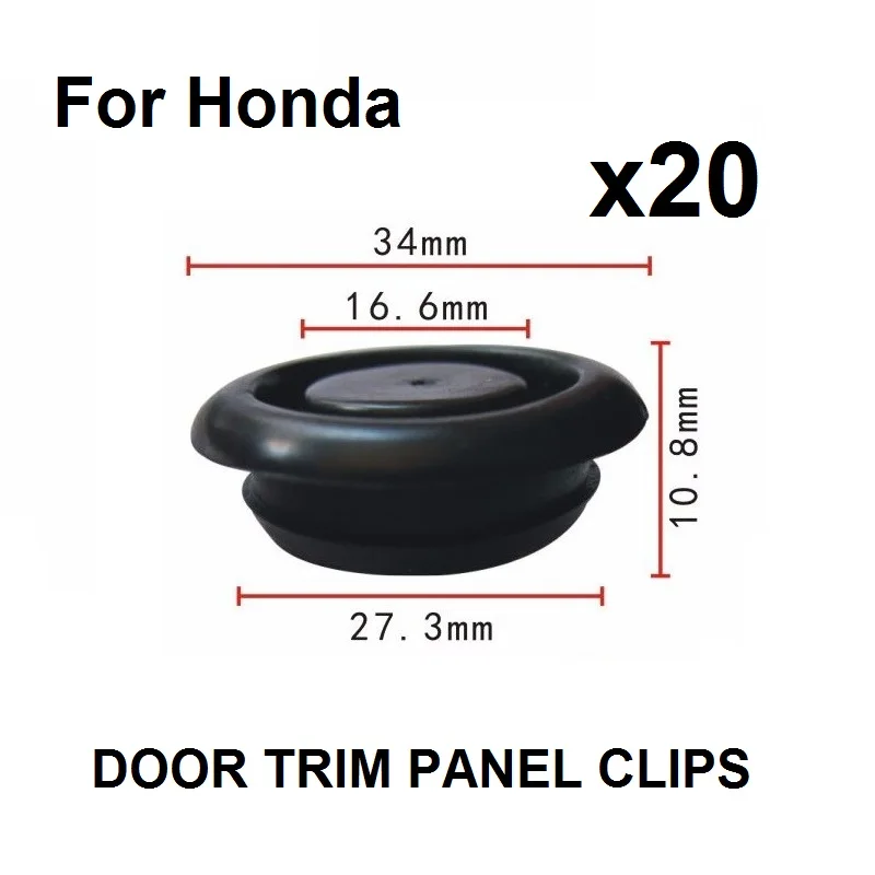 x20 Car Stlying Door Trim Panel Clips Cab soundproof rubber plug For Honda / Nylon Retainer Clip Brand New