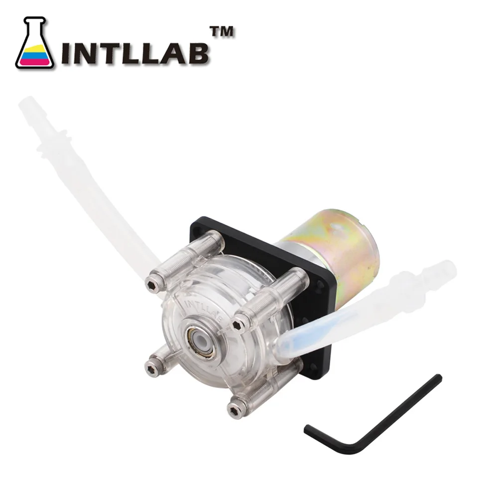 INTLLAB DIY Peristaltic Pump Dosing Pump 12V / 24V DC, High Flowrate for Aquarium Lab Analytical