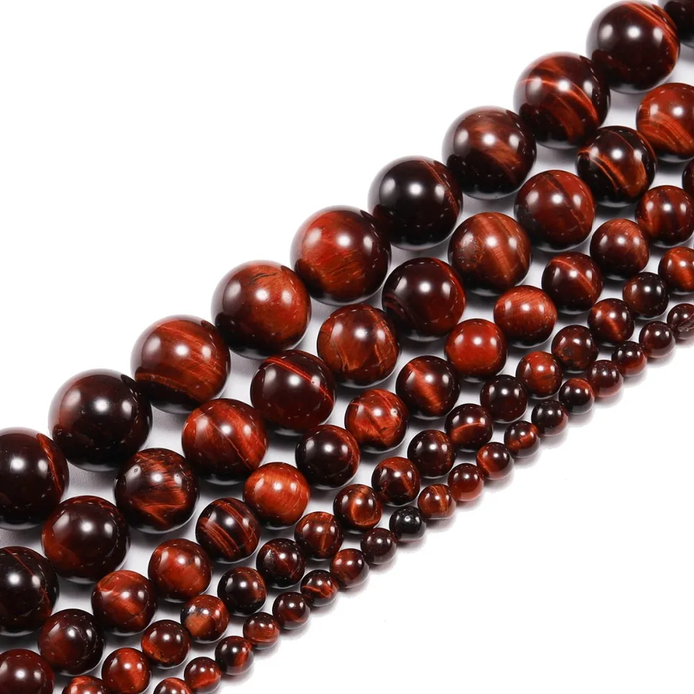 1strand/lot 4 6 8 10 12 mm AAAAA Natural Stone Red Tiger Eye Agat Round Beads Loose Spacer Bead For Jewelry Making DIY Bracelet