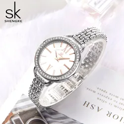 Shengke New Jewelry Women's Quartz Watch Women Watch Luxury Fashion Ladies Black Japan Mov Rosegold Relogio Feminino new SK 2019