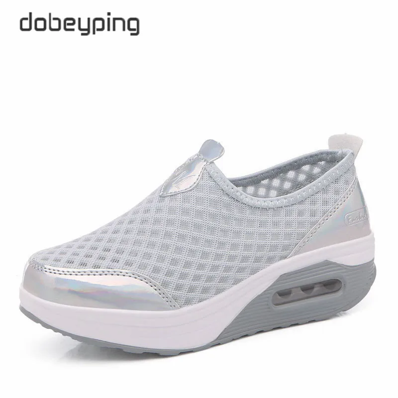 Dobeyping Primavera Autunno Casual Donne Air Mesh Scarpe Donna Appartamenti di Scarpe a Suola Piatta Delle Signore Della Piattaforma Sneakers Slip