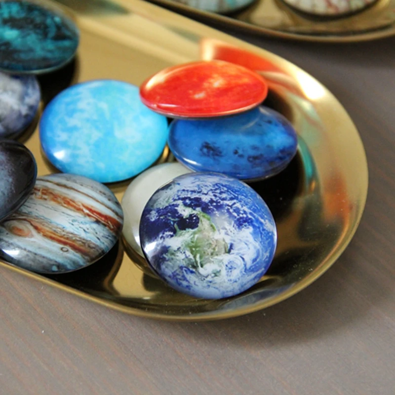 Refrigerator Magnets Explore the Universe  Eight Planets Fridge Glass  Crystal Nebula  Future Time and Space Ornaments  30mm