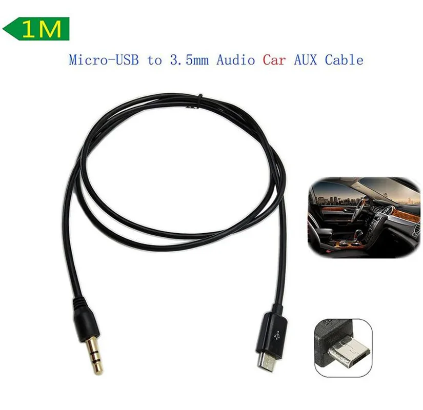 كابل إخراج صوت سينلون-AUX ، مايكرو يو إس بي إلى ستيريو ، سيارة 95.0 ، سامسونج غالاكسي S3 i300 S2 i9100 i9220