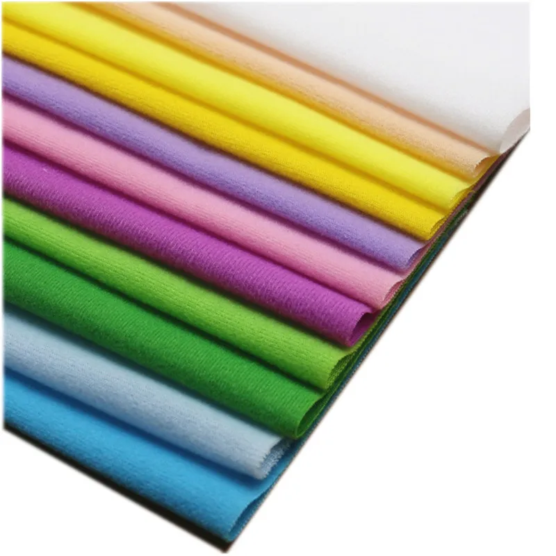 

Wholesales 30Colors Polyester Fleece Fabric Tricot Plush Loop Ve-cr-o Fabrics Cloth Anti-Pilling Velvet Doll Stuffed toys Cloth