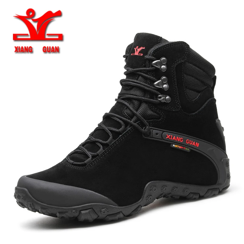 

XiangGuan winter new Wear-Resistant Camping Men Boots Tactical Sneakers Climbing Waterproof Boots for men Women Hiking Footwear