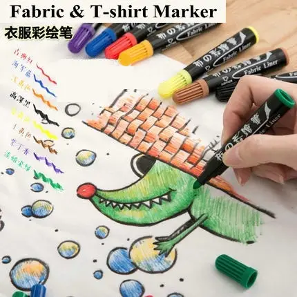 

Graffiti Fabric Paint Set Waterproof Permanent Marker Textile Pen For Drawing On T-shirt/Clothes/Shoes