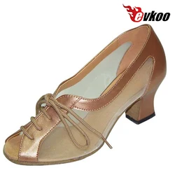 Evkoodance Practice Dance Shoes para mulheres, material de malha, respire livre, Girls Ballroom Dance Shoes, OEM Dancing Shoes, 5 cm, 6 cm, 7cm