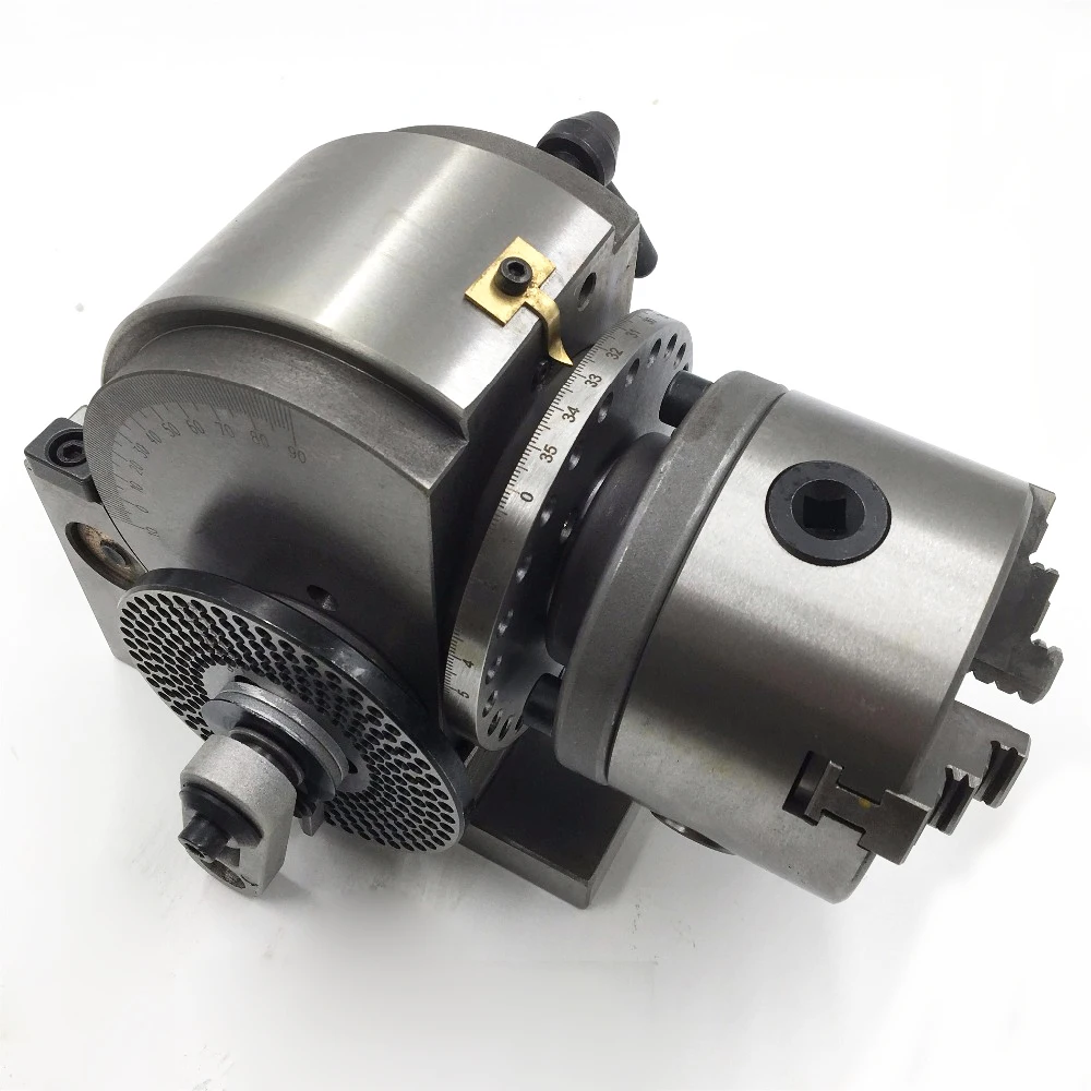 Tailstock Dividing Head BS-0 Precision 3Jaw Chuck 125mm with Dividing Plates Head Stock CNC Milling Kit