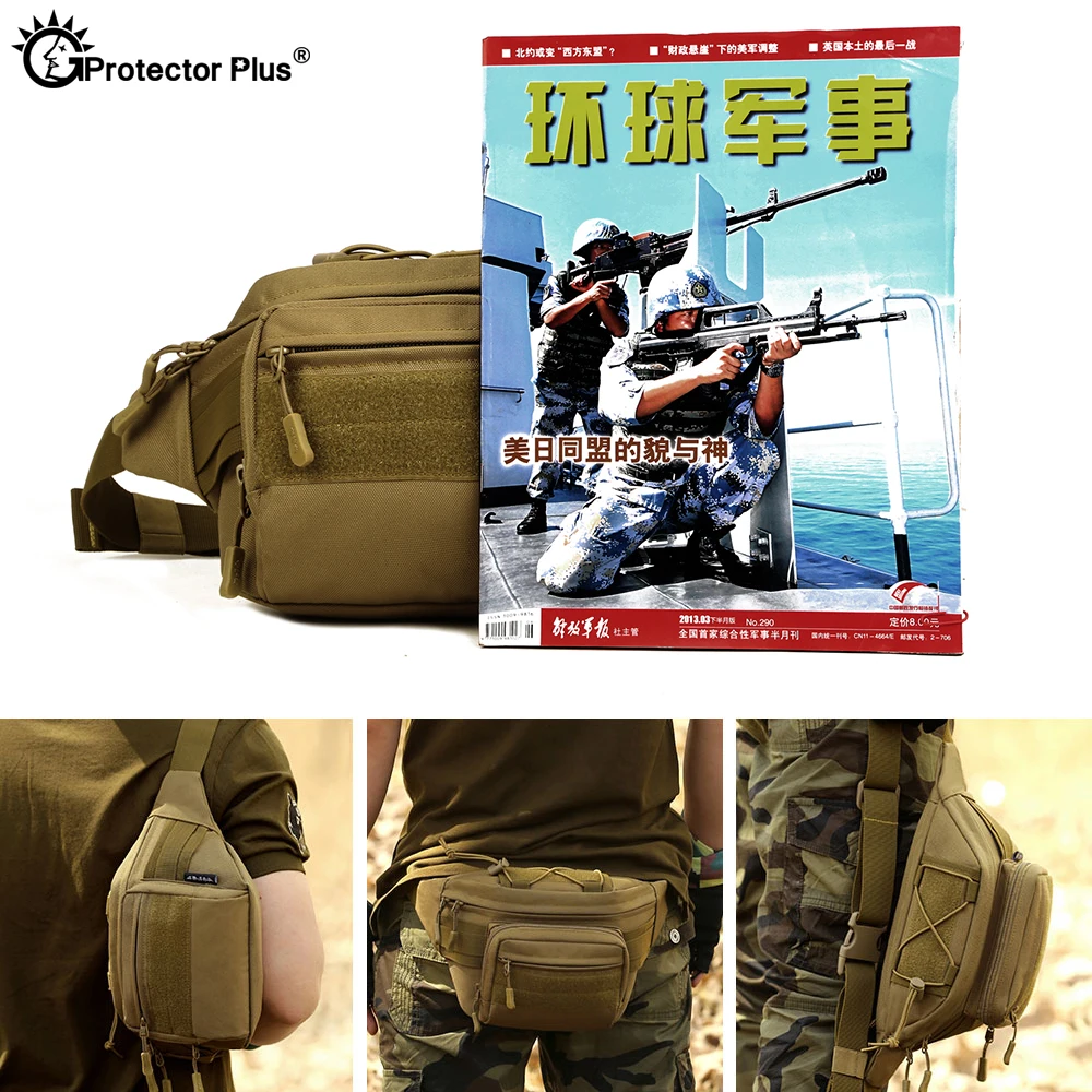 PROTECTOR PLUS Outdoor Tactical Multifunction Waist Pack Civilian Combat Camping Sport Hunting Bag Waterproof Athletic Chest bag