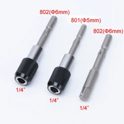 3Pcs/set 801 802 to 1/4 inch Hex Shank Magnetic Screwdriver Bit Holder Quick Release Electric Drive bar Drill Tools