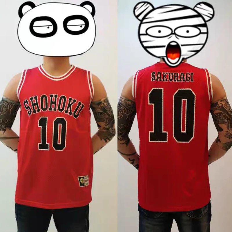 Mitsui Anime Shohoku School Basketball Team 1-15 Slam Dunk Jersey Cosplay Costume Sakuragi Rukawa Jersey Sports Wear Uniform