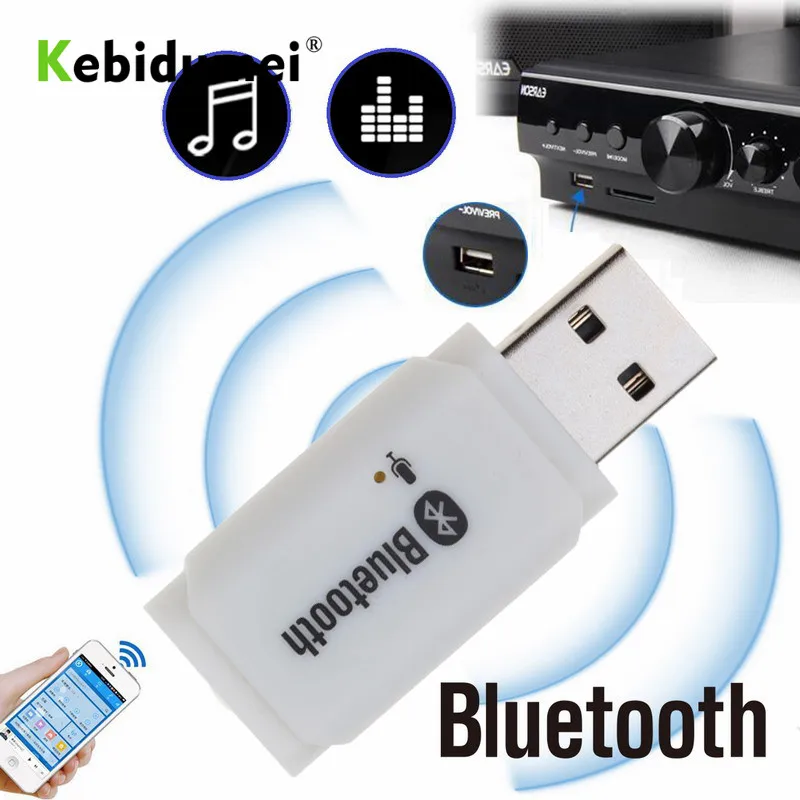 Kebidumei Bluetooth 5.0 Music Audio Stereo Receiver Dongle USB Wireless Adapter Receiver for compute Car player speaker Newest