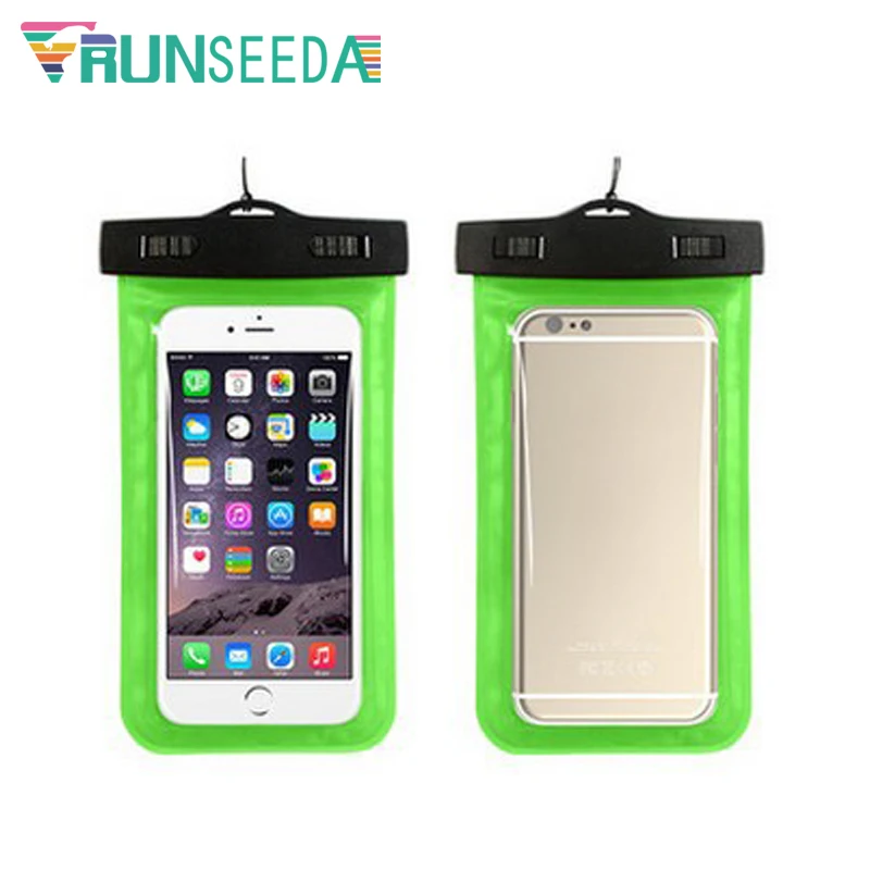 Runseeda-Bolsa de natación impermeable para teléfono móvil, paquete sellado para Smartphone, piscina, playa, buceo, bolsa de almacenamiento