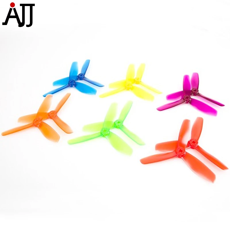 18pairs BeeRotor 5x4.5'' 5045 3-blades Propellers Mixed Color Clear Prop Rainbow Bag for DIY Mini FPV Drone Quadcopter BR5045-MC