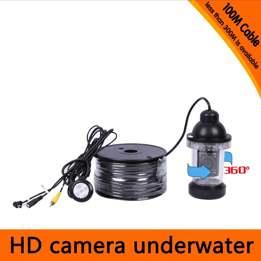 100Meters Depth Underwater Fishing Camera Kit with 360 Panning Rotative Camera & 7Inch TFT LCD Monitor & Hard Plastics Case