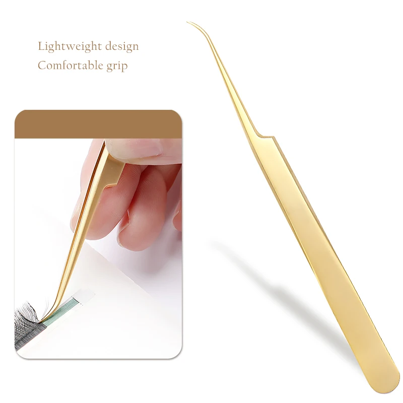 High quality Eyelashes Tweezers Ultra Fine Tip Improve for 3D 6D Lashes Extensions tweezer profession russian eyelash pincette