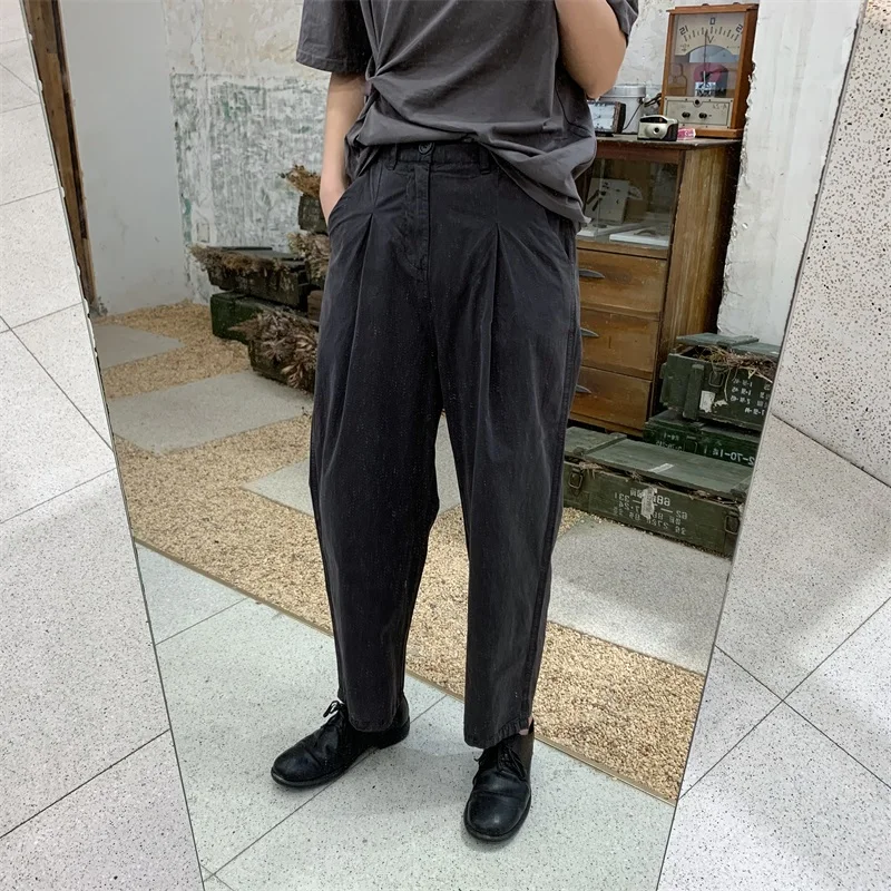 dark do old retro straight pants two color casual pants S-6XL! Custom size men's casual pants