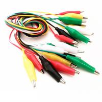 10Pcs/Lot 50CM Electronics Connecting Wire Double-Ended Test Alligator Crocodile Clip Jumper Cable Probe Lead Wires High Quality