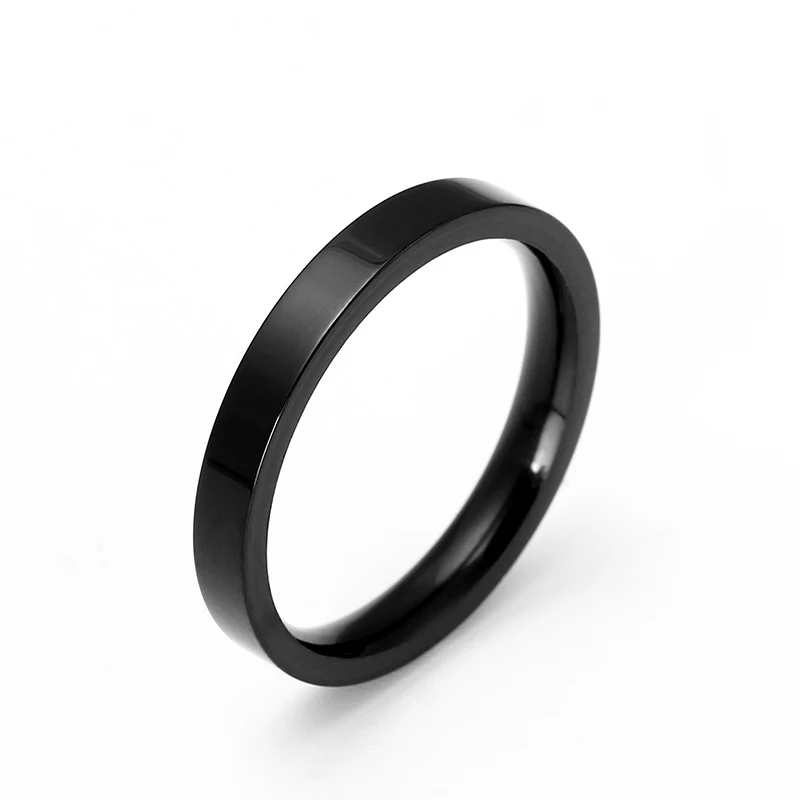 3mm wide 316 ultra-fine titanium steel ring men and women ring tungsten steel ring factory direct